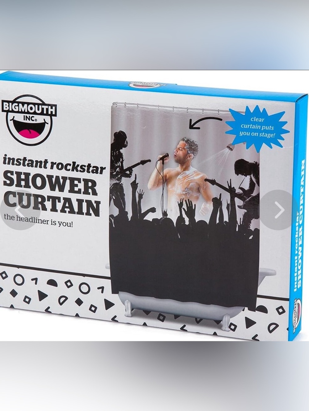 Rockstar Shower Curtain - Black Silhouette Design